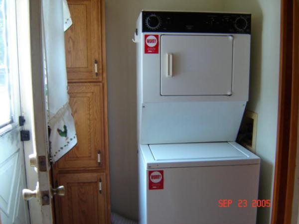 The old washer and dryer